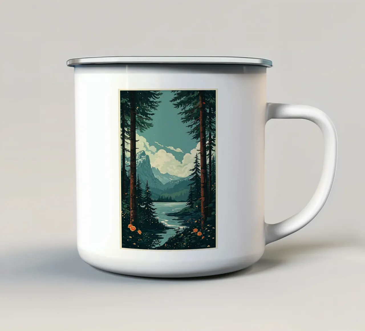 Sussurri dei pini tazza in smalto da van hellen