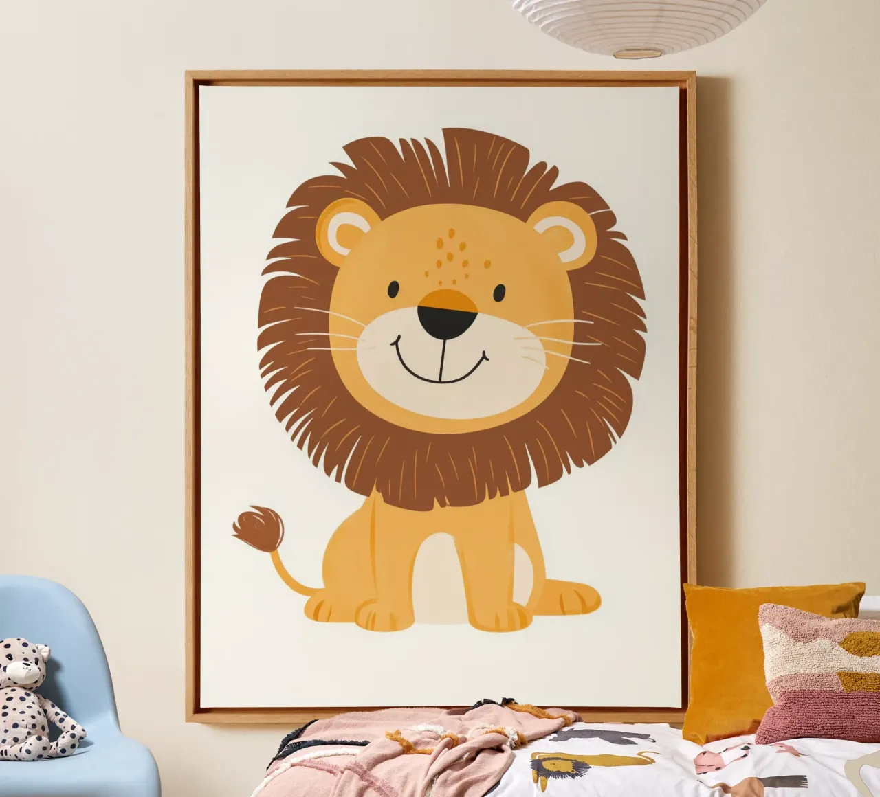 Leone stravagante tela con Cornice a cassetta da Happy Littles