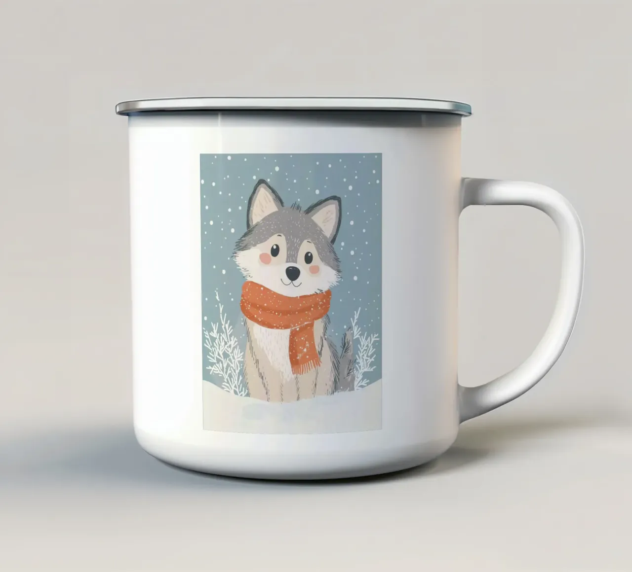 Lupo stravagante tazza in smalto da Happy Littles