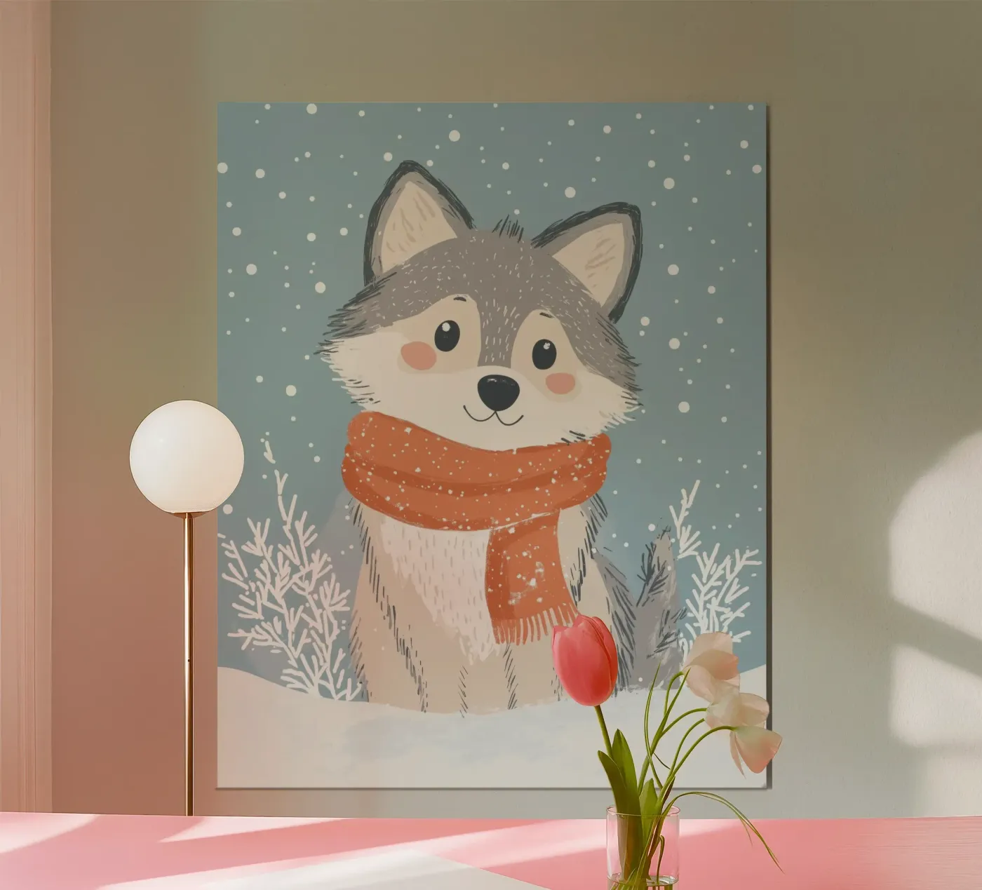 Whimsical Wolf poster van Happy Littles