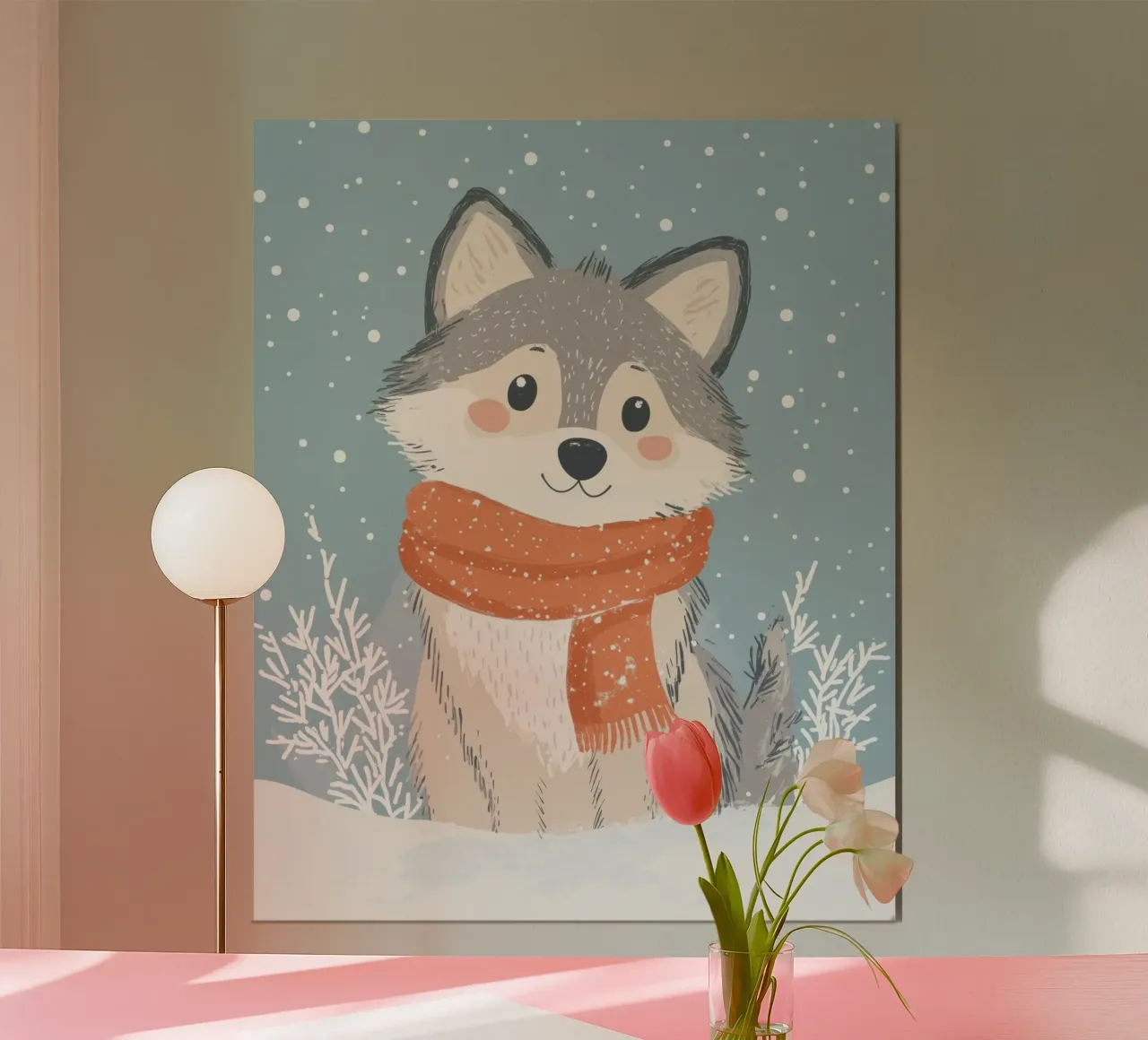 Grillige wolf poster van Happy Littles