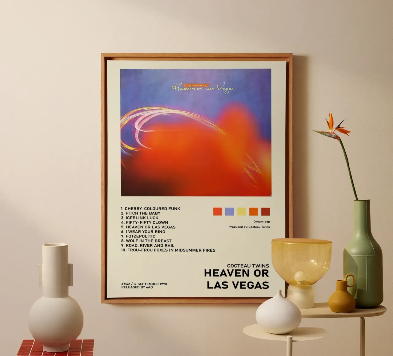 Cocteau Twins Heaven Las Vegas tela con Cornice a cassetta da Roronoa7
