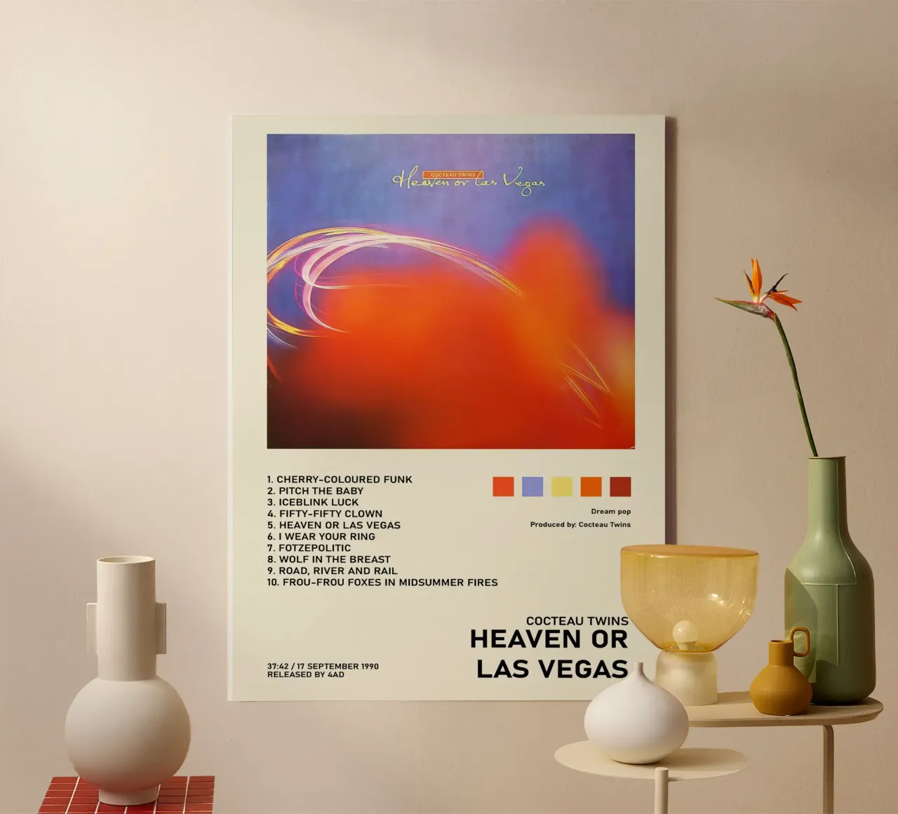 Cocteau Twins Heaven Las Vegas tela con Cornice a cassetta da Roronoa7