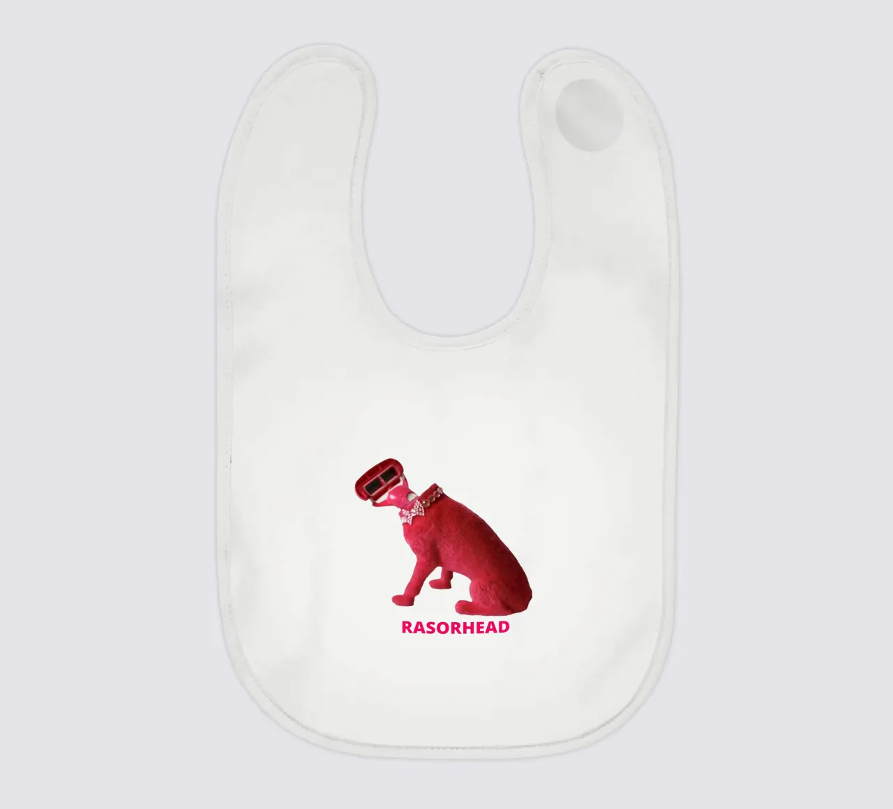 Rasorhead baby bib by Trash is dada Official