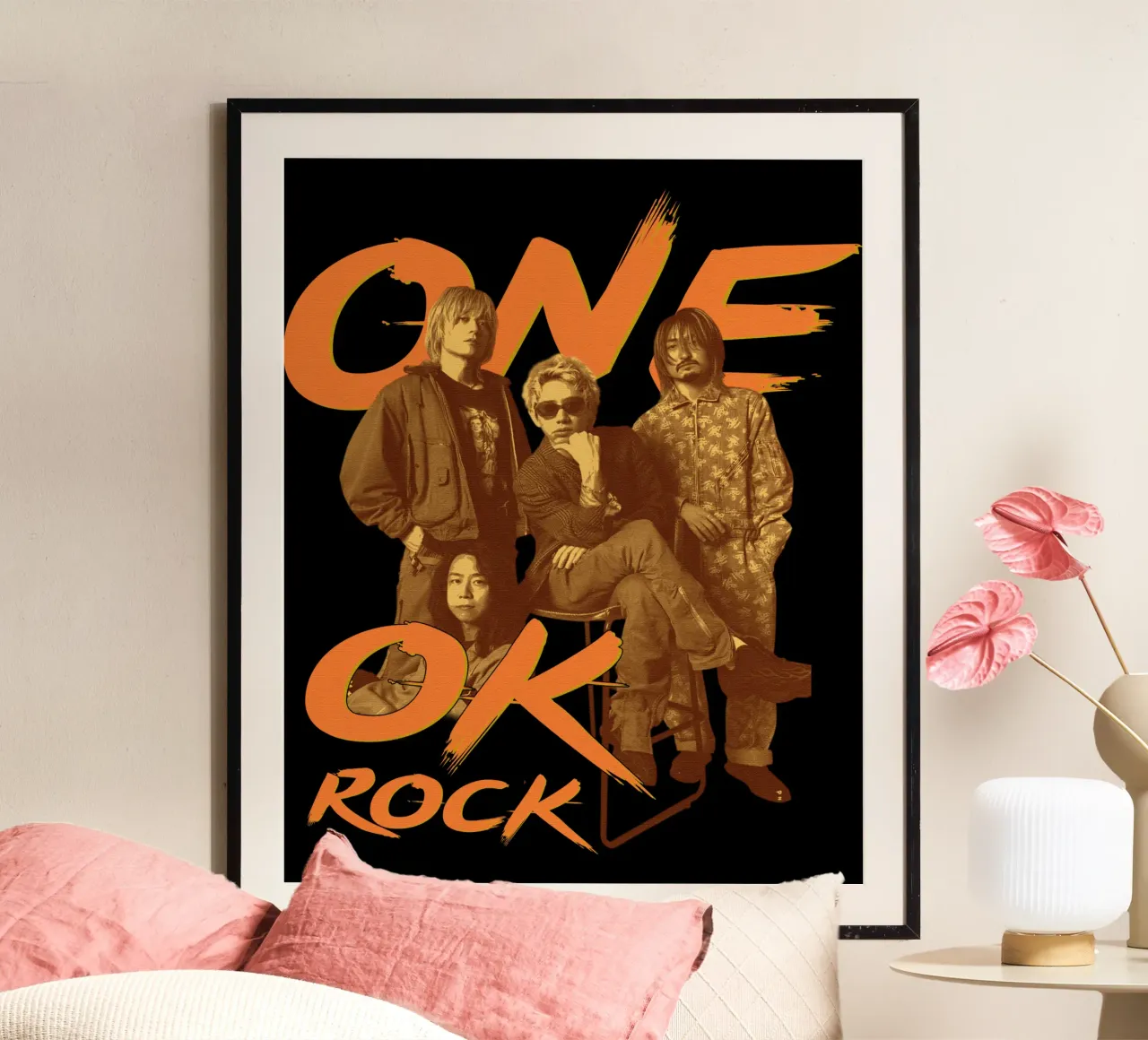 Maglietta classica One Ok Rock poster con telaio in alluminio da aerysarchive