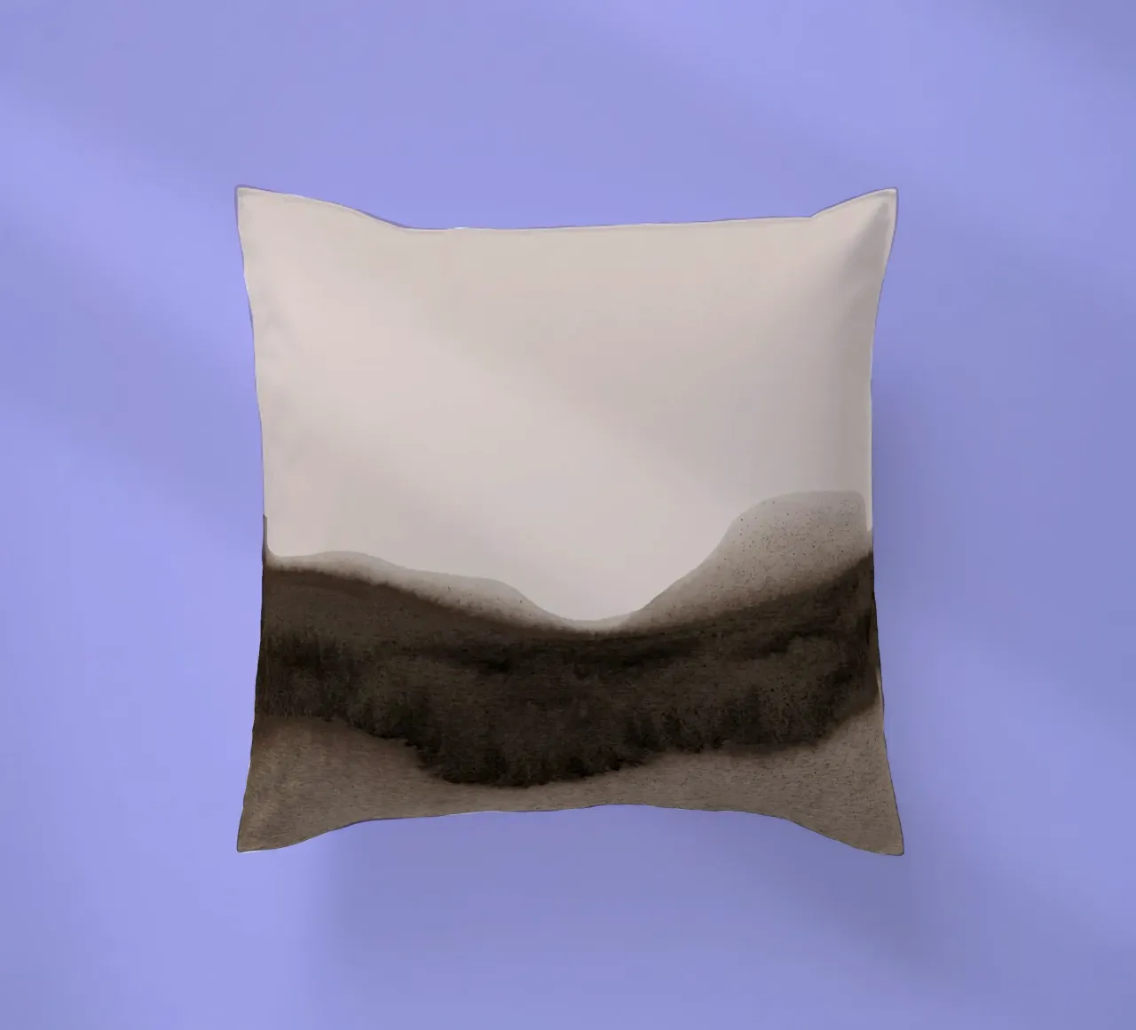 abstract moody landscape - brown kussen van IRIS LEHNHARDT FINE ART