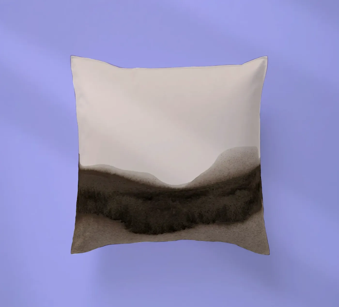 abstract moody landscape - brown coussin de IRIS LEHNHARDT FINE ART
