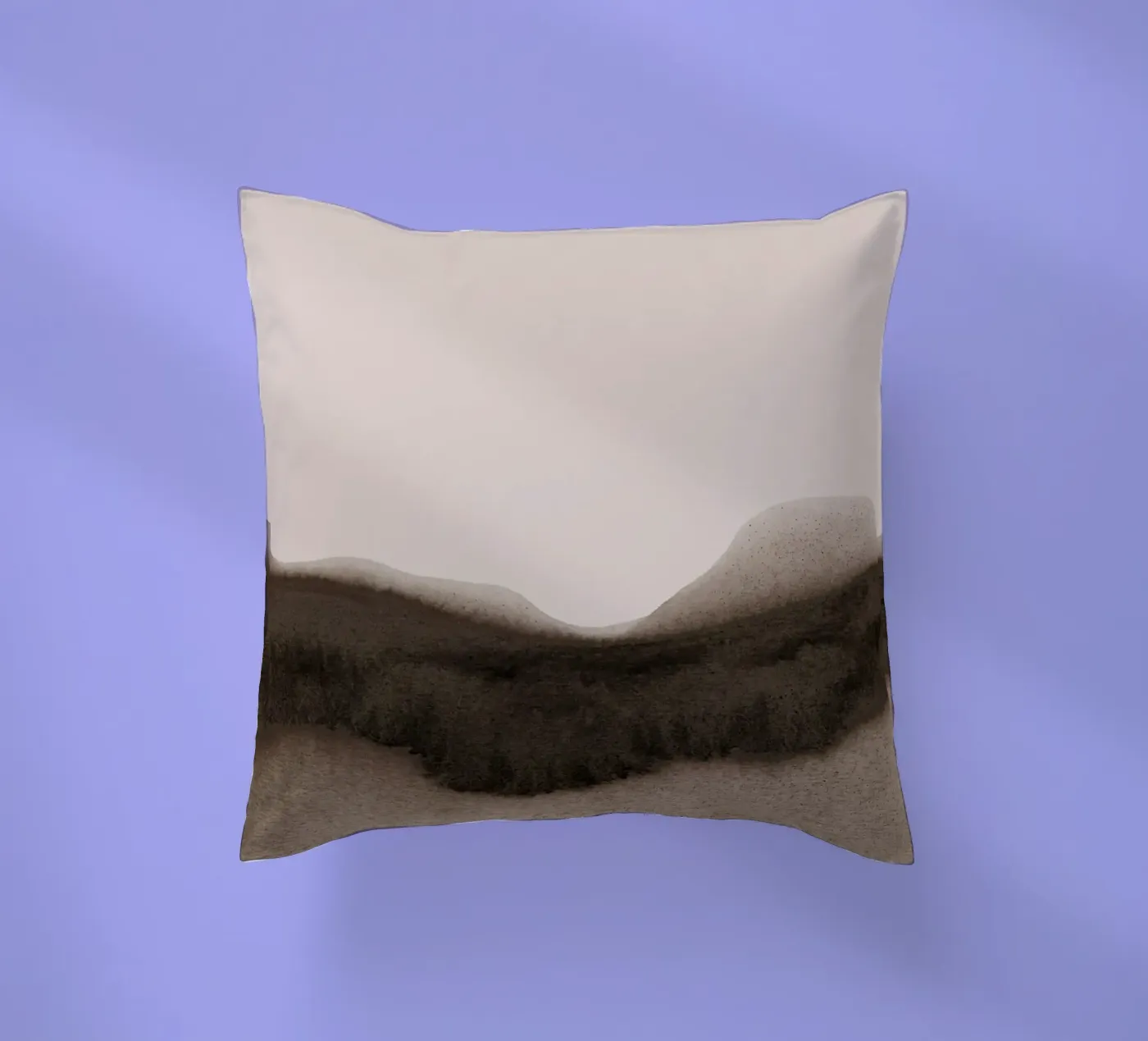 abstract moody landscape - brown kussen van IRIS LEHNHARDT FINE ART