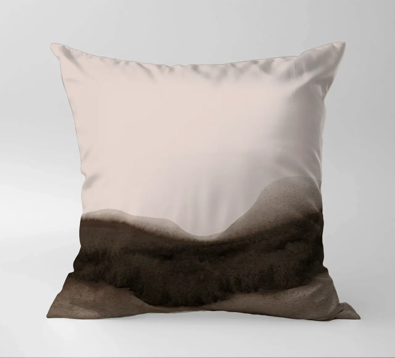 abstract moody landscape - brown kussen van IRIS LEHNHARDT FINE ART