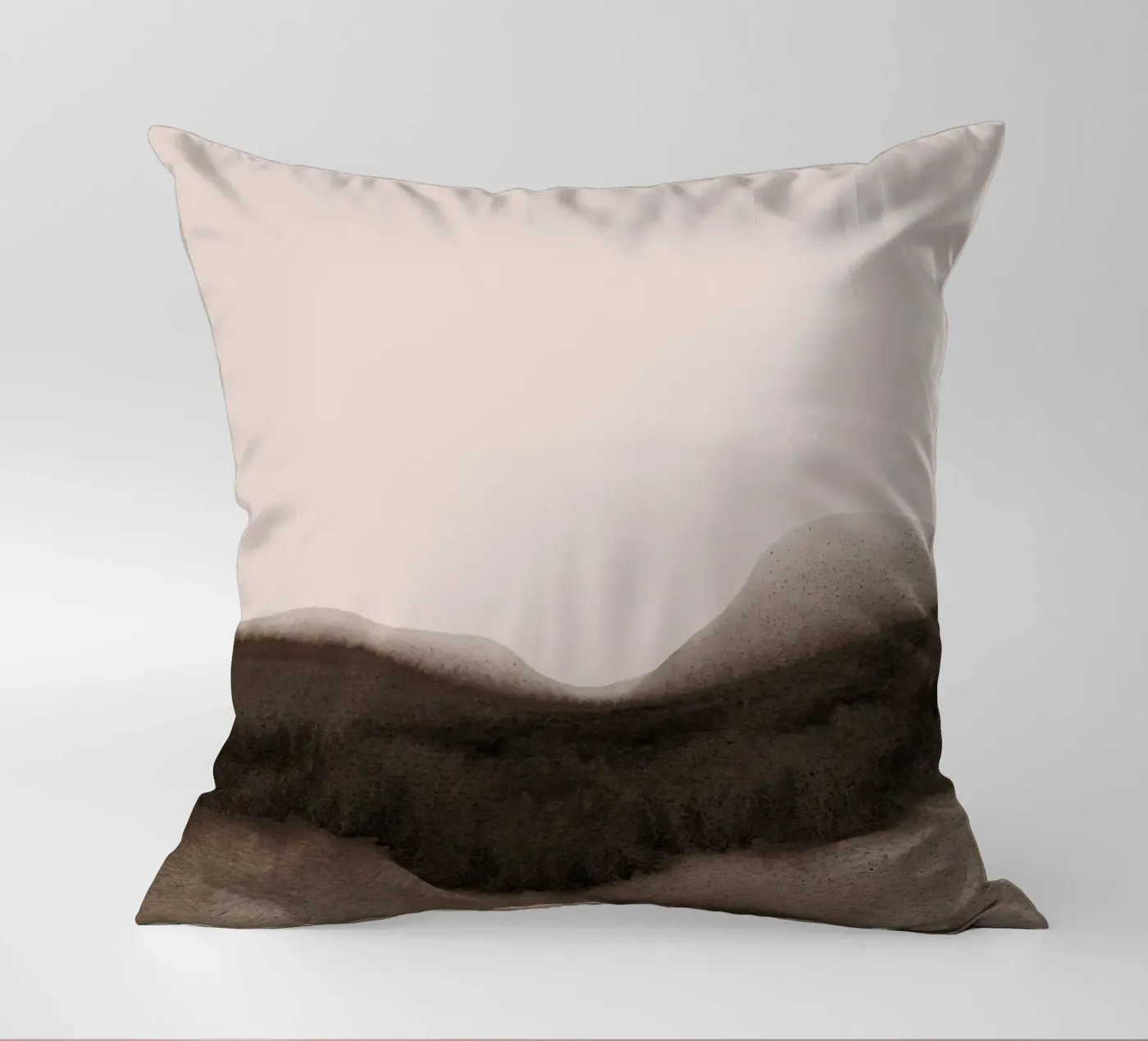 abstract moody landscape - brown kussen van IRIS LEHNHARDT FINE ART