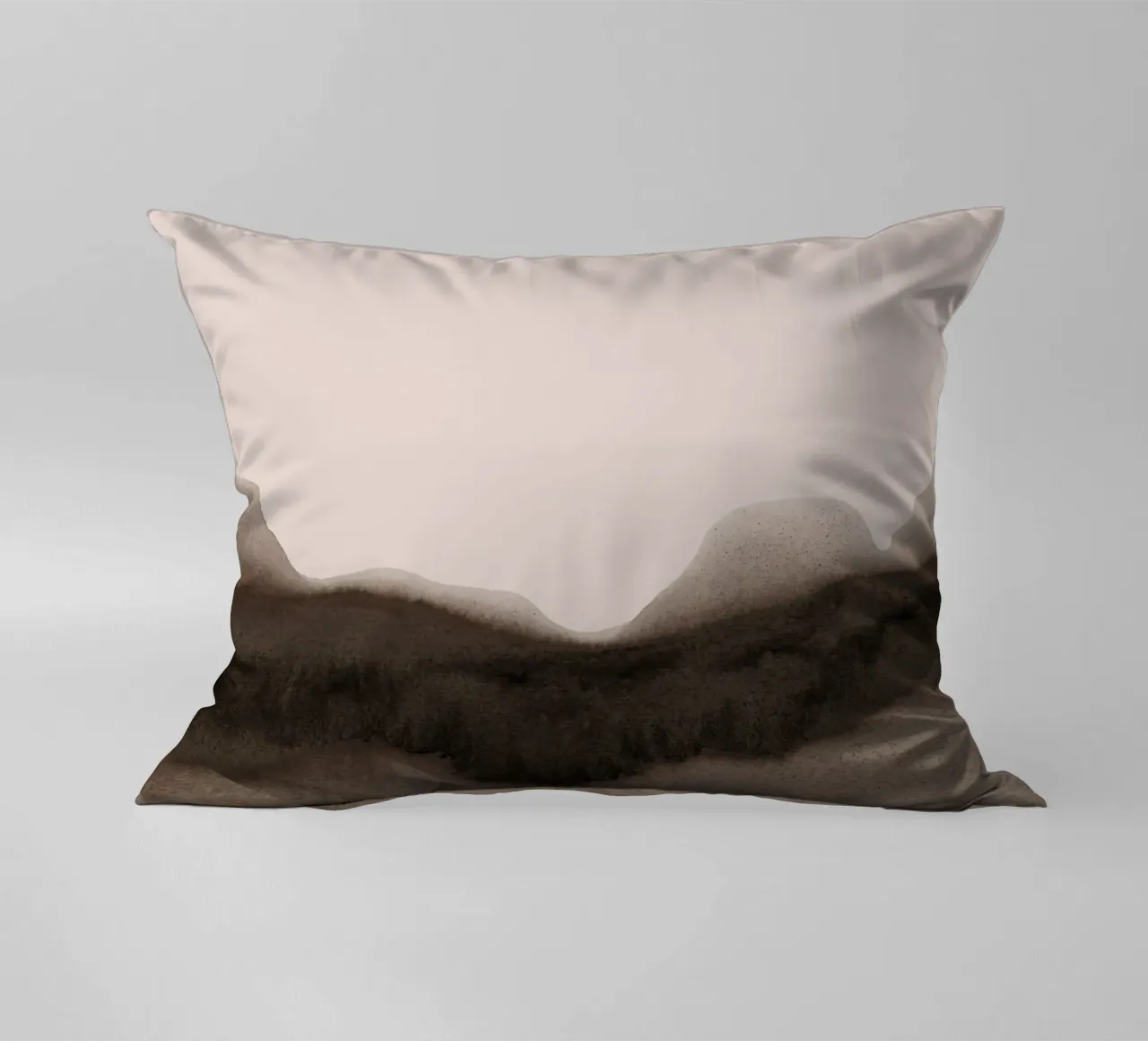 abstract moody landscape - brown kussen van IRIS LEHNHARDT FINE ART