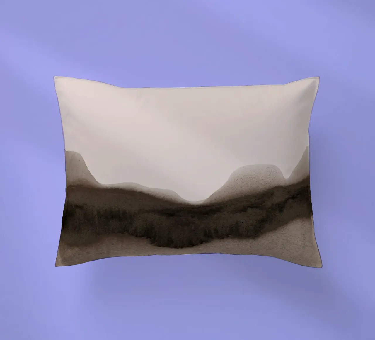 abstract moody landscape - brown kussen van IRIS LEHNHARDT FINE ART