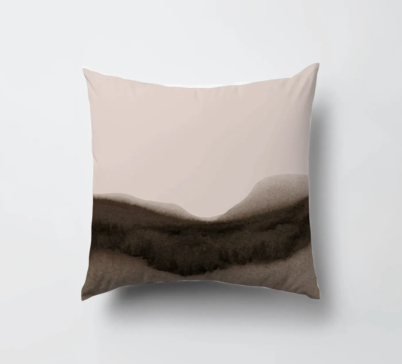 abstract moody landscape - brown kussen van IRIS LEHNHARDT FINE ART