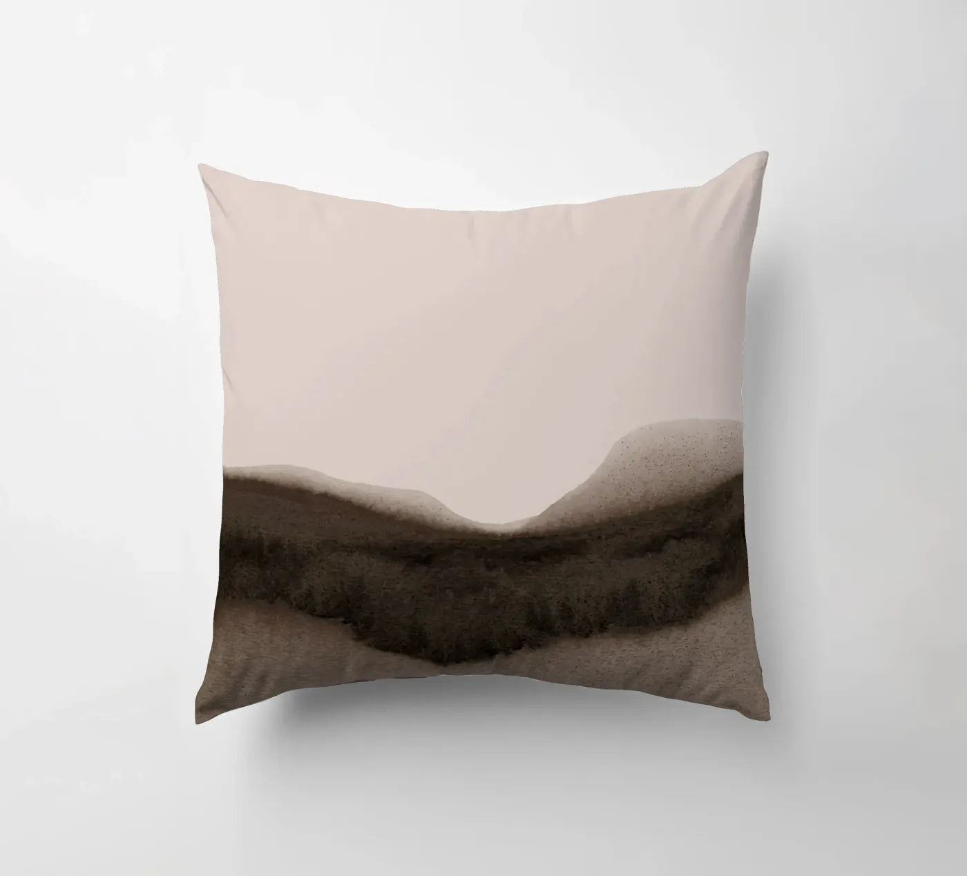 abstract moody landscape - brown kussen van IRIS LEHNHARDT FINE ART