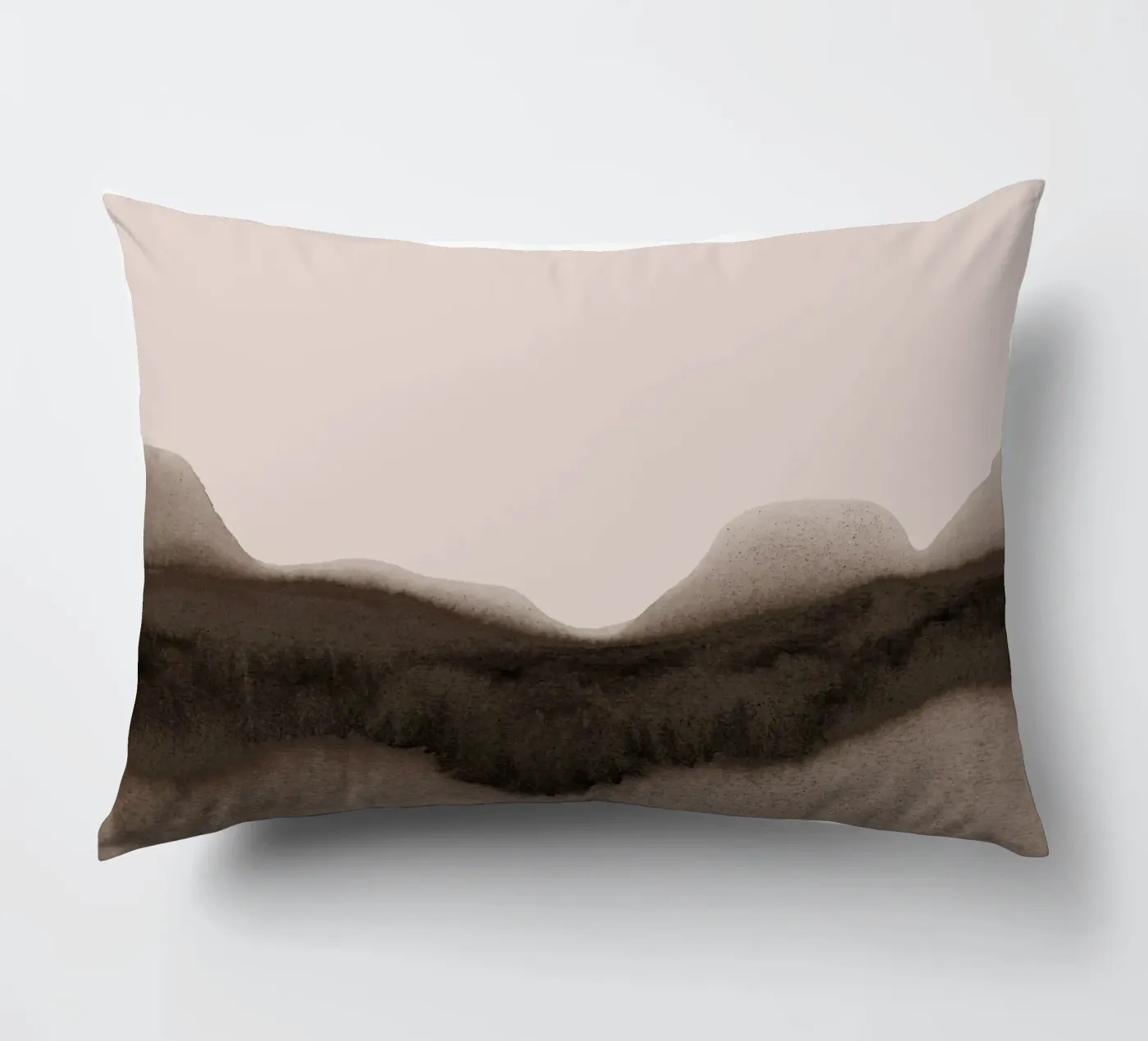 abstract moody landscape - brown kussen van IRIS LEHNHARDT FINE ART