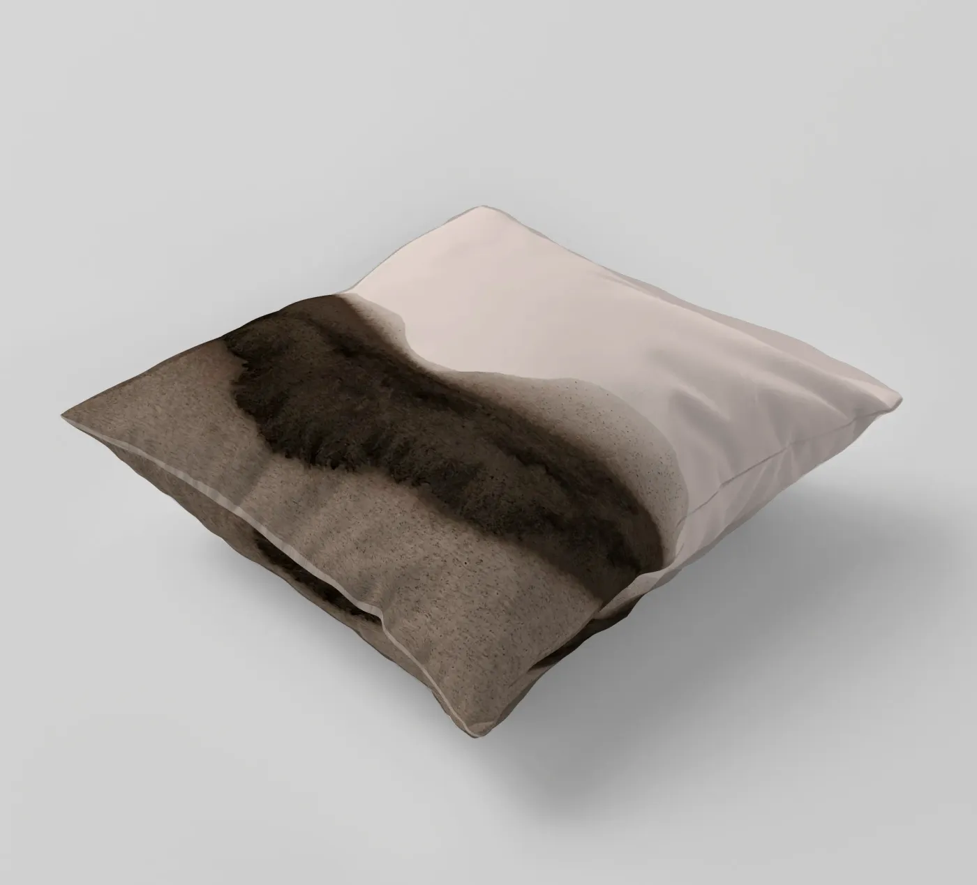 abstract moody landscape - brown kussen van IRIS LEHNHARDT FINE ART