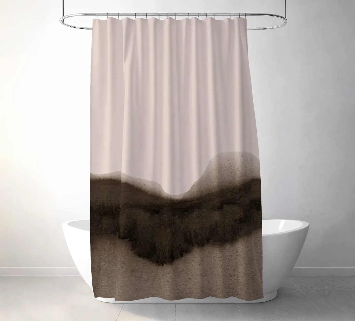 abstract moody landscape - brown rideau de douche de IRIS LEHNHARDT FINE ART