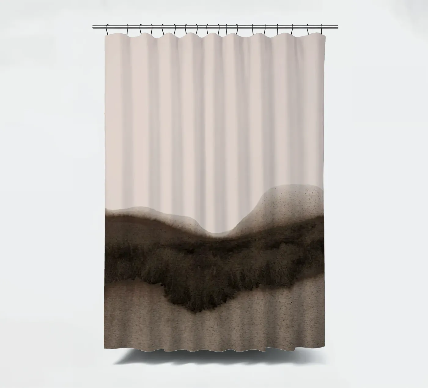 abstract moody landscape - brown rideau de douche de IRIS LEHNHARDT FINE ART