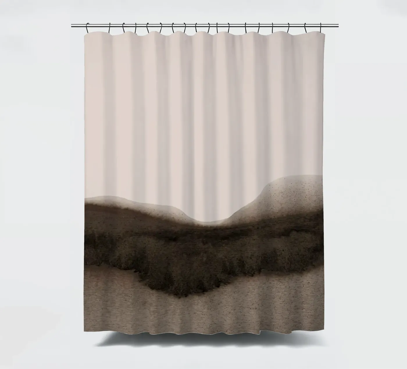 abstract moody landscape - brown rideau de douche de IRIS LEHNHARDT FINE ART