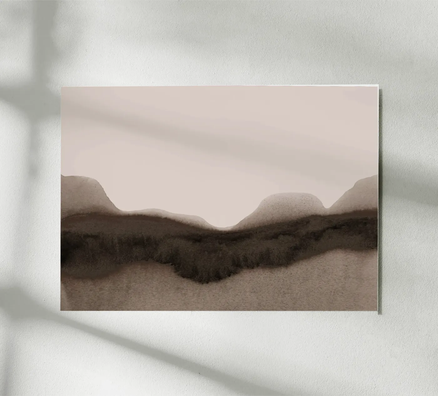abstract moody landscape - brown alu dibond de IRIS LEHNHARDT FINE ART