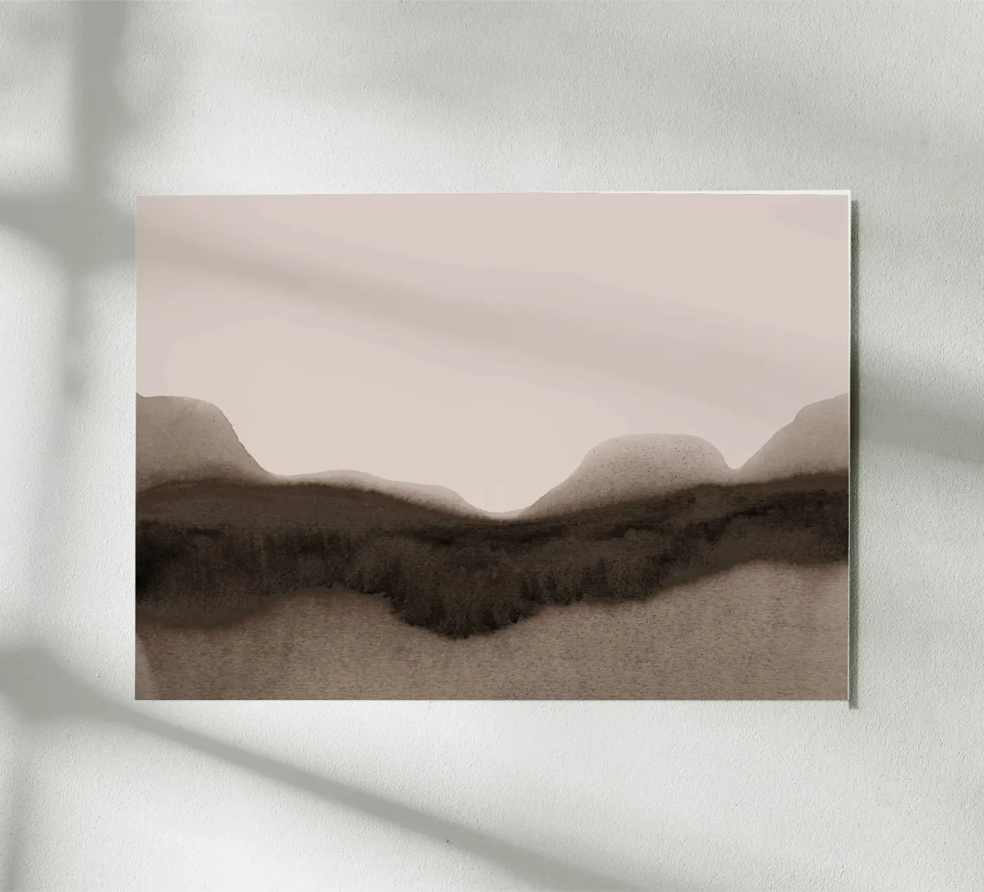 abstract moody landscape - brown pannello forex da IRIS LEHNHARDT FINE ART
