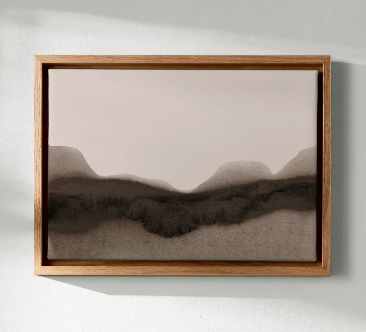 abstract moody landscape - brown tela con Cornice a cassetta da IRIS LEHNHARDT FINE ART