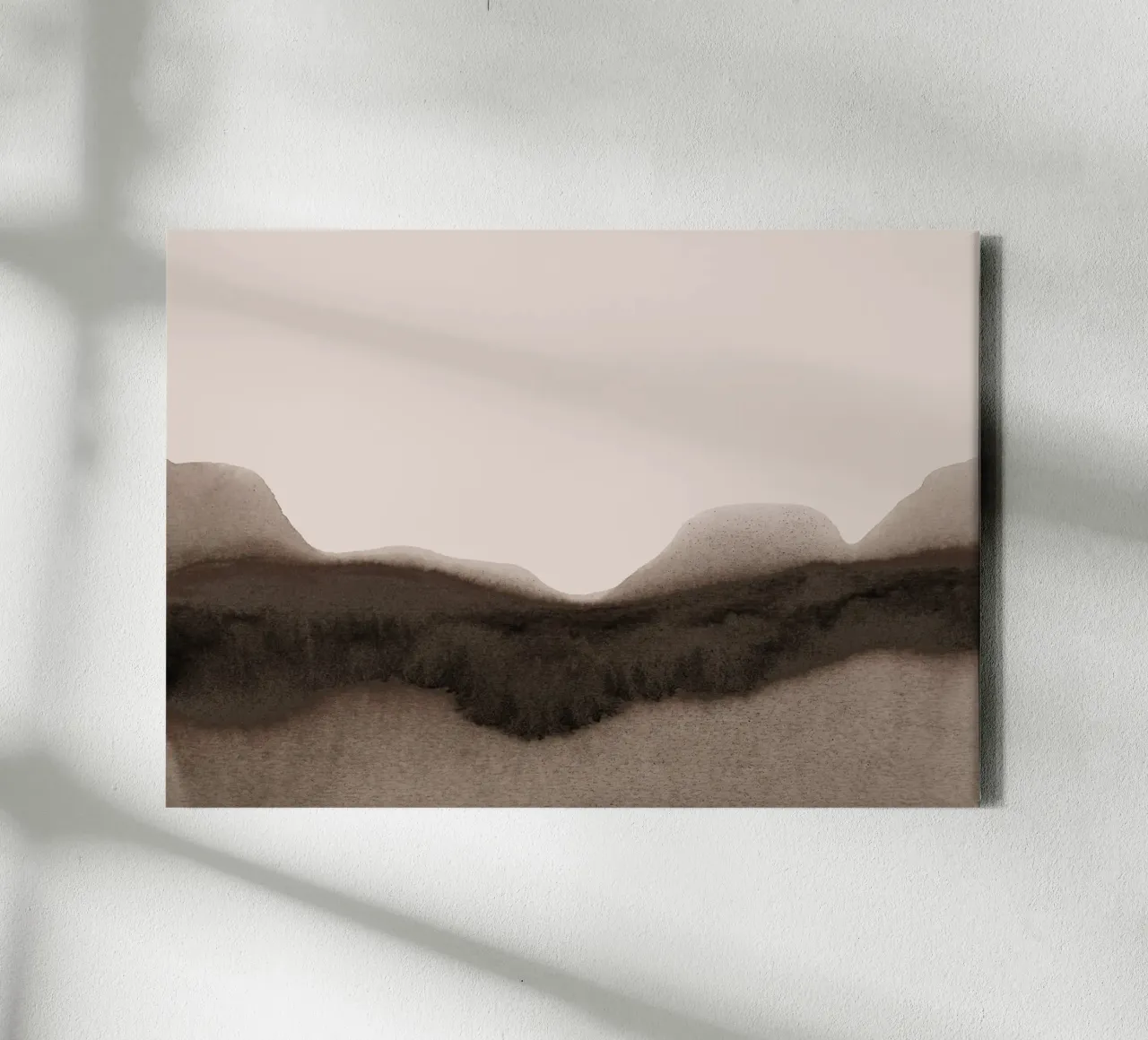 abstract moody landscape - brown tela con Cornice a cassetta da IRIS LEHNHARDT FINE ART