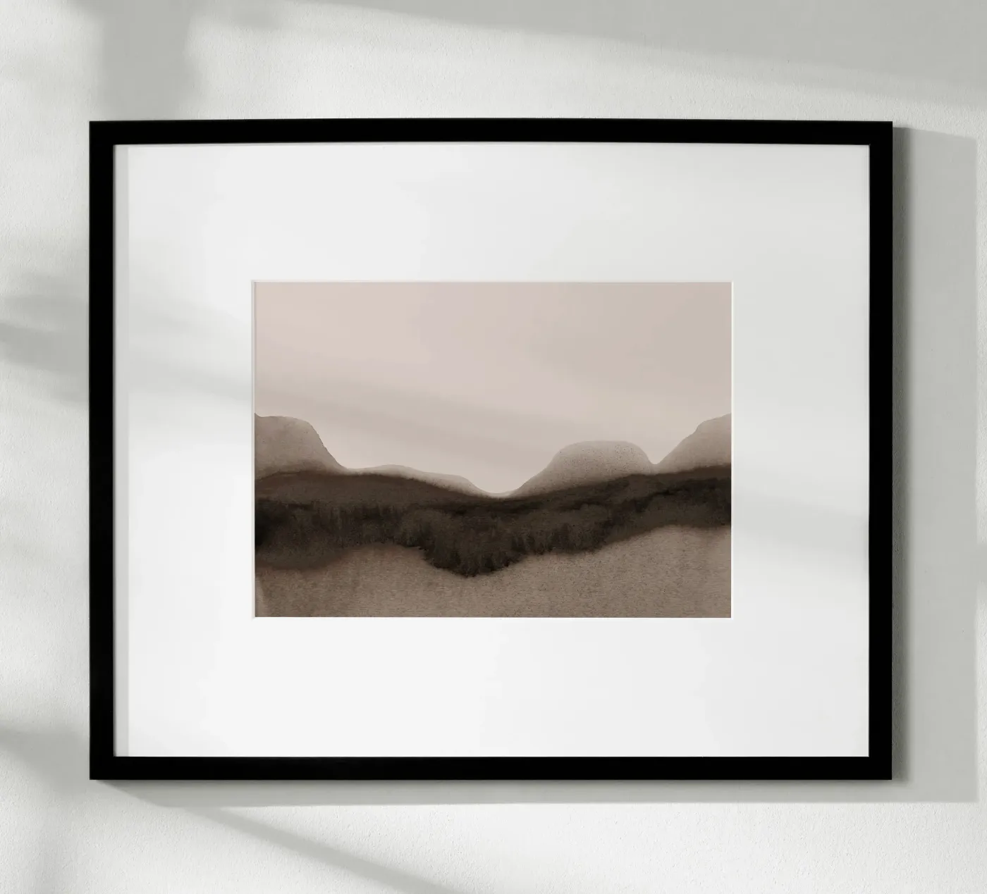 abstract moody landscape - brown Poster von IRIS LEHNHARDT FINE ART