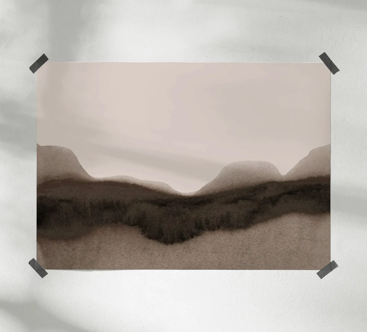 abstract moody landscape - brown hahnemühle de IRIS LEHNHARDT FINE ART