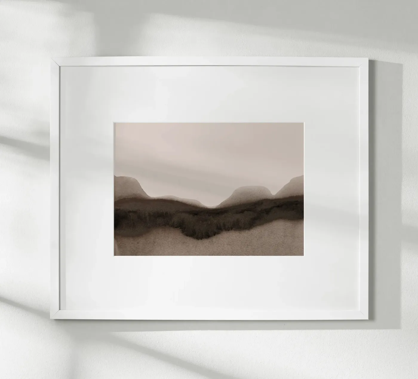 abstract moody landscape - brown Poster von IRIS LEHNHARDT FINE ART