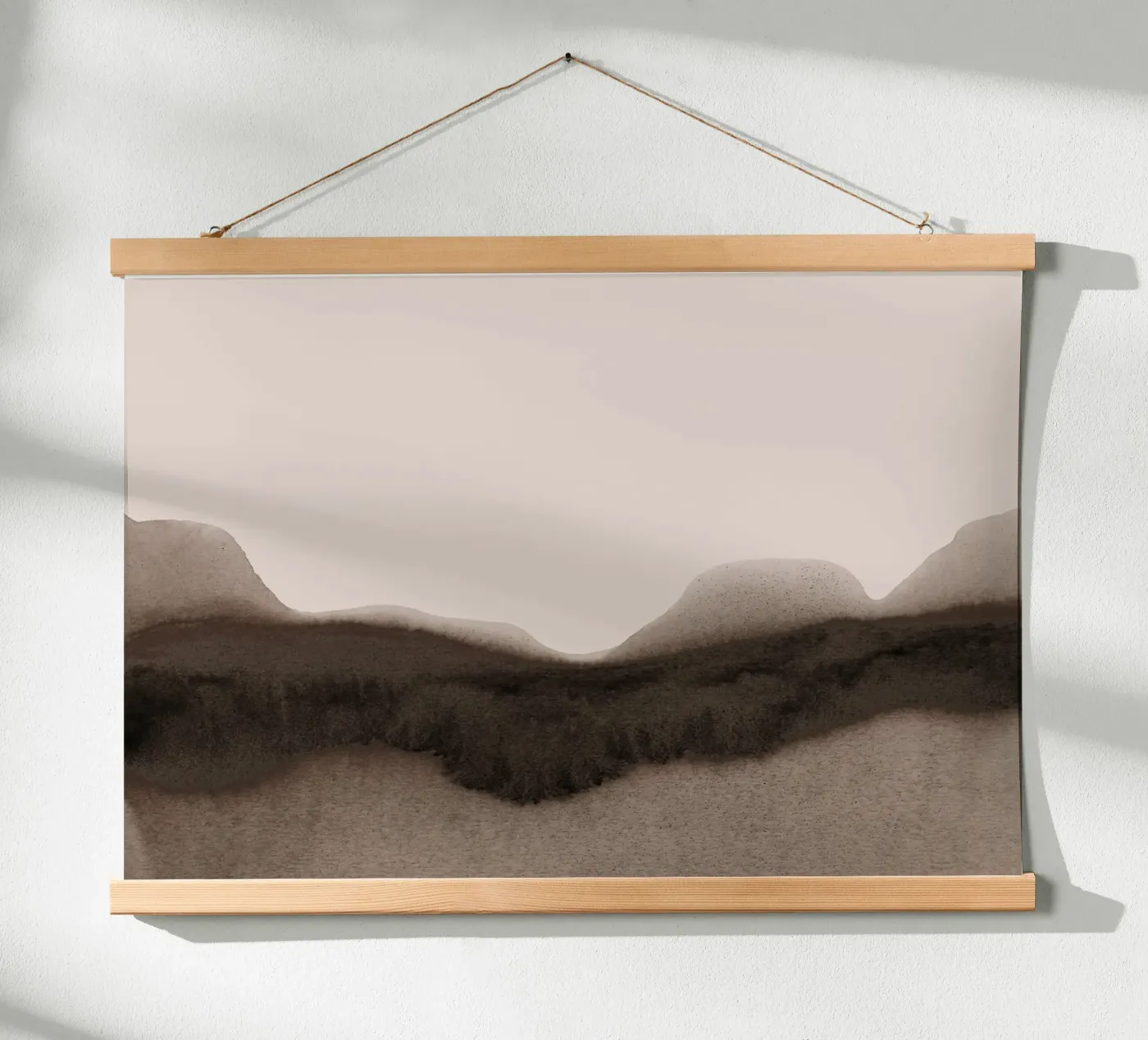 abstract moody landscape - brown Poster von IRIS LEHNHARDT FINE ART