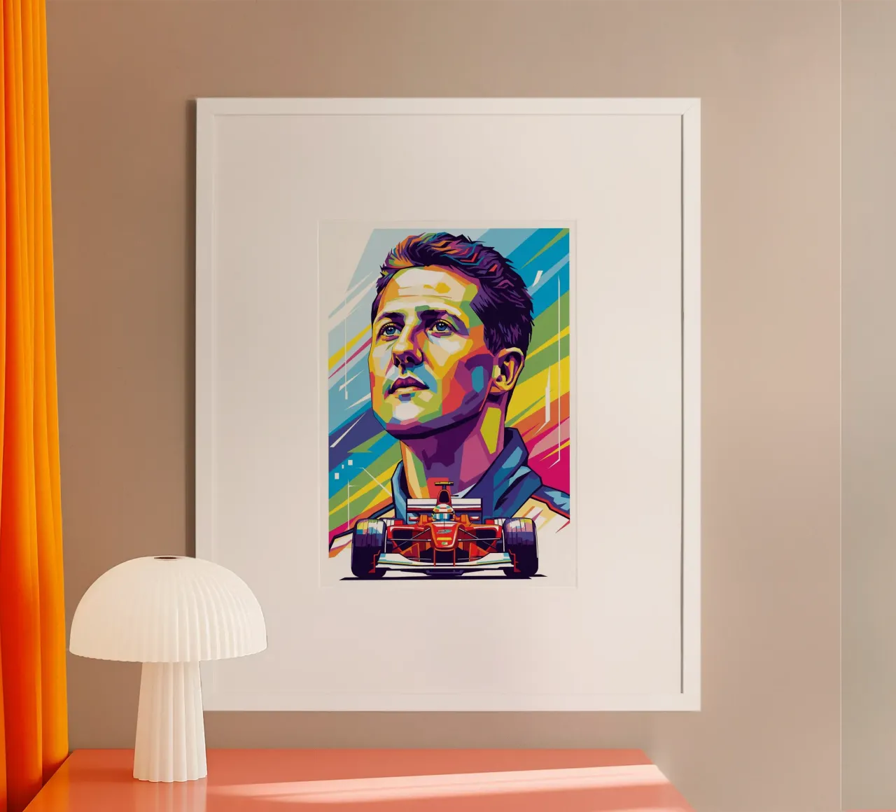 Michael Schumacher leggendario in Formula Uno poster con telaio in alluminio da Hantamrata