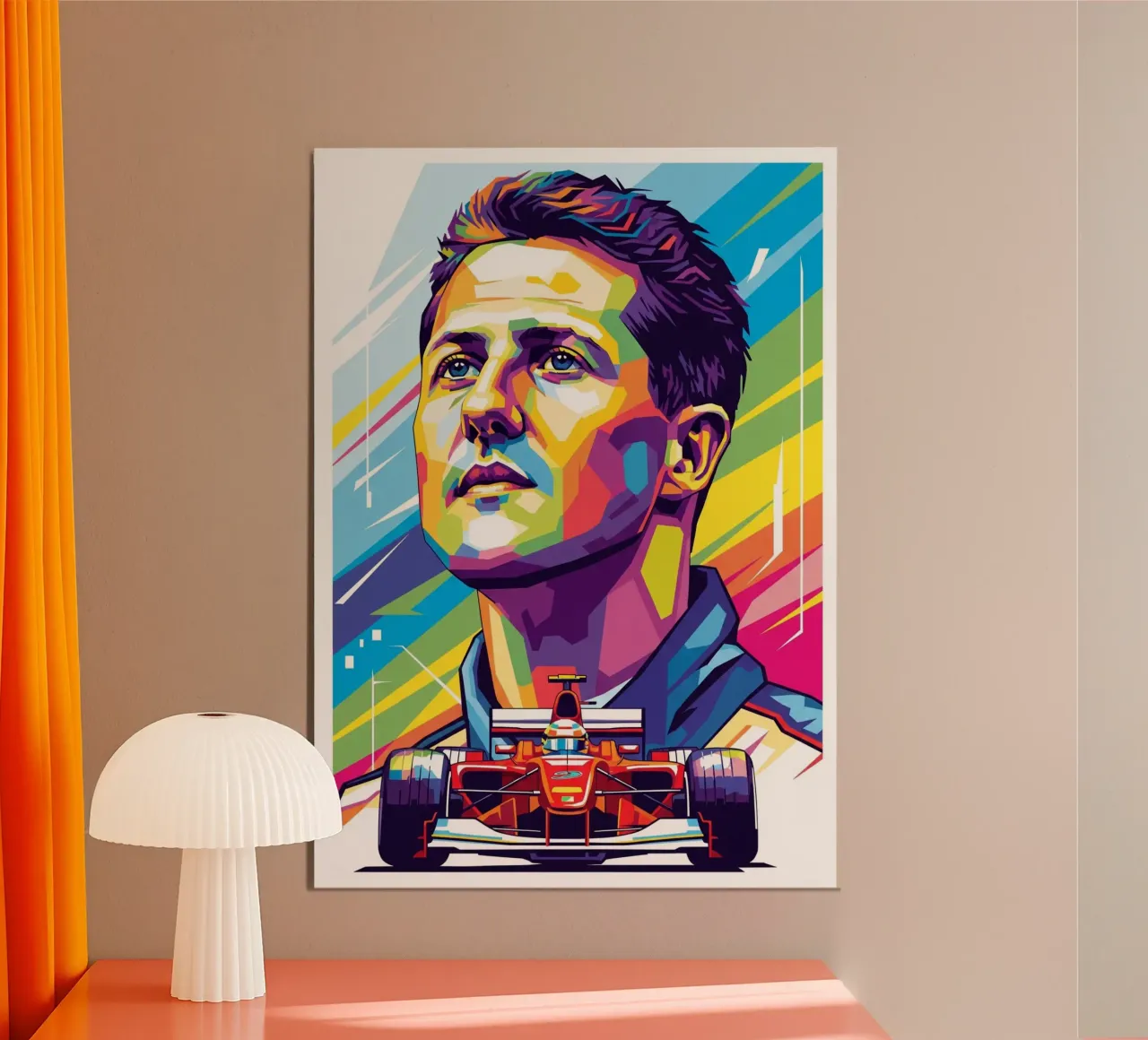 Michael Schumacher leggendario in Formula Uno poster con telaio in alluminio da Hantamrata
