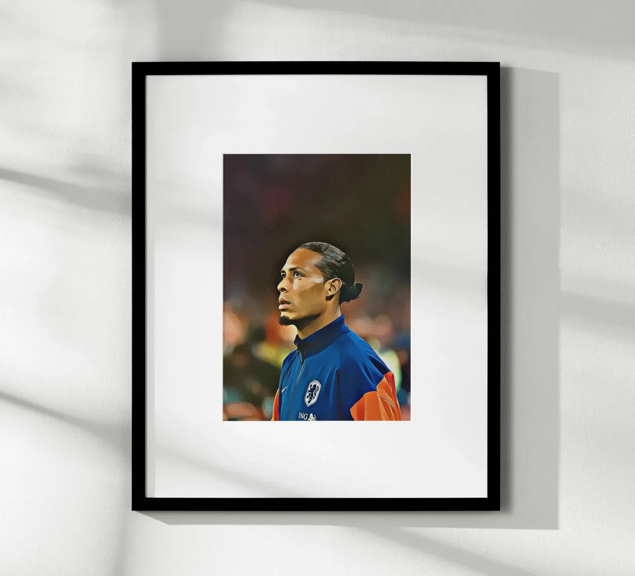 Giacca da allenamento Virgil van Dijk Olanda Ritratto poster da ArdanART
