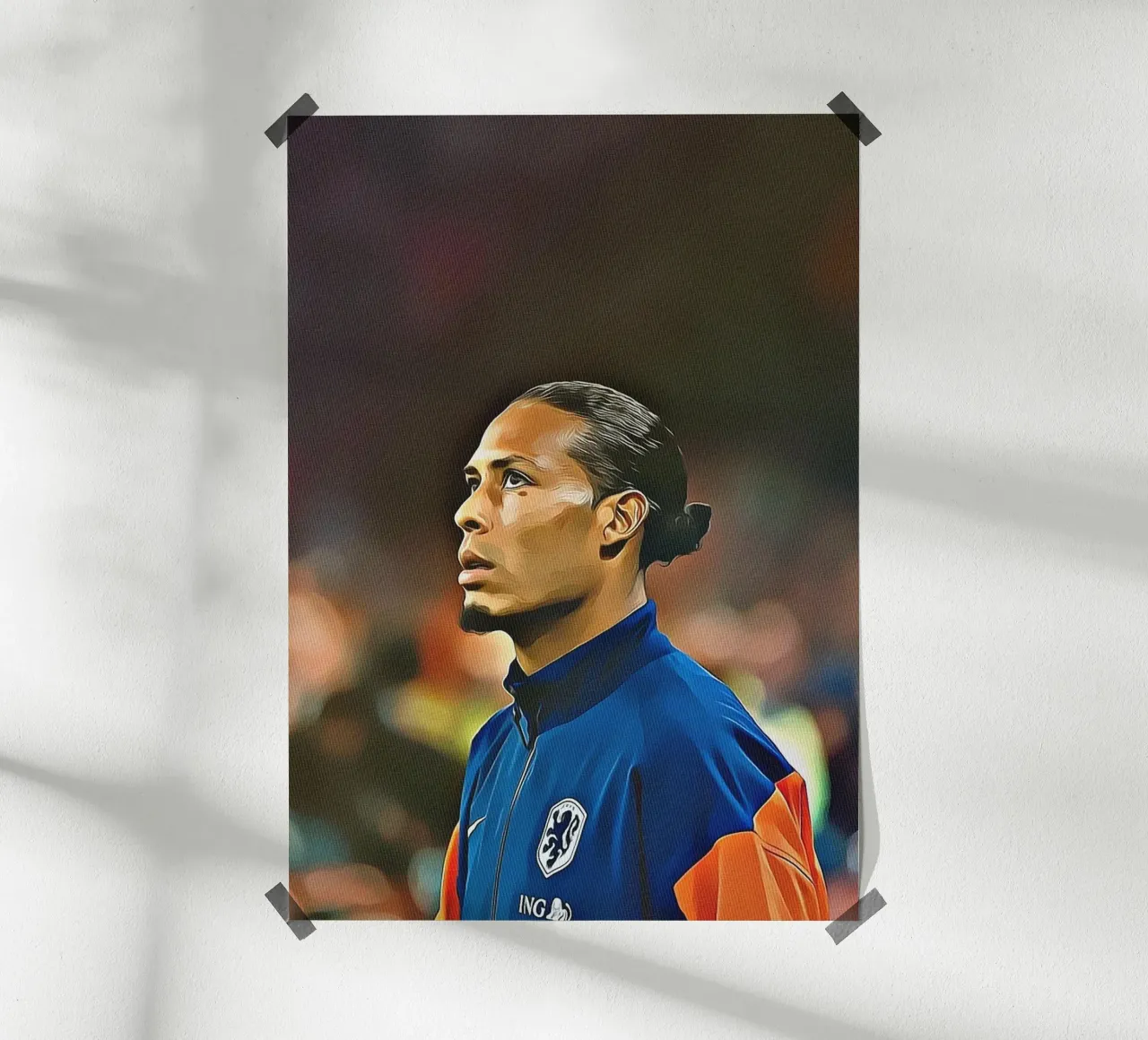 Giacca da allenamento Virgil van Dijk Olanda Ritratto poster da ArdanART