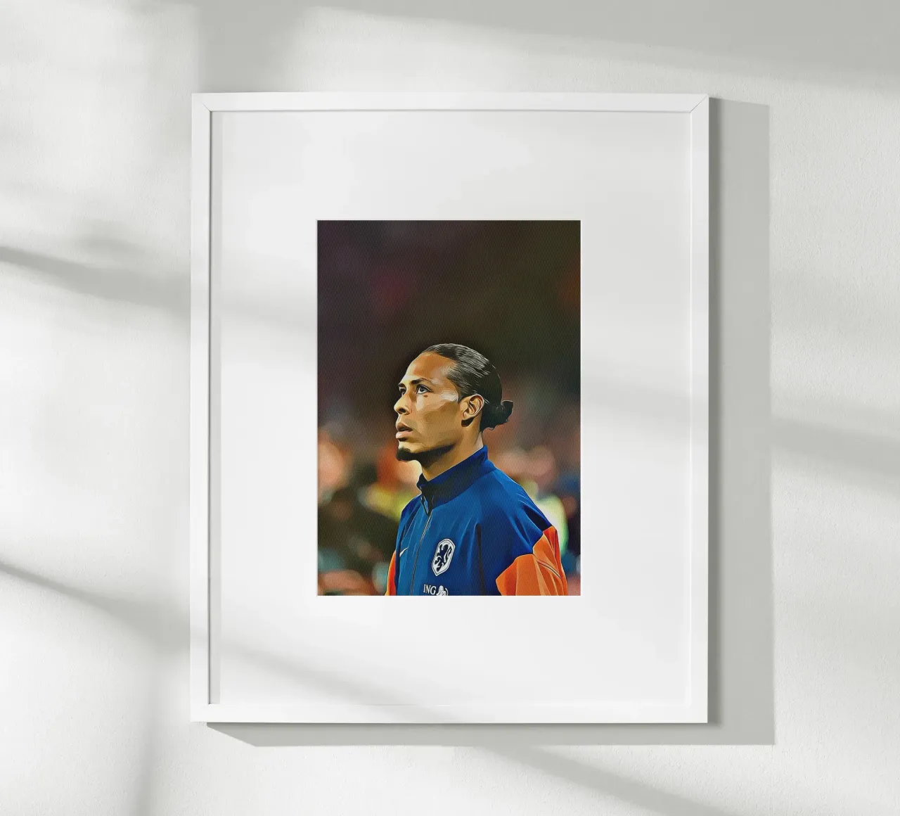 Giacca da allenamento Virgil van Dijk Olanda Ritratto poster da ArdanART