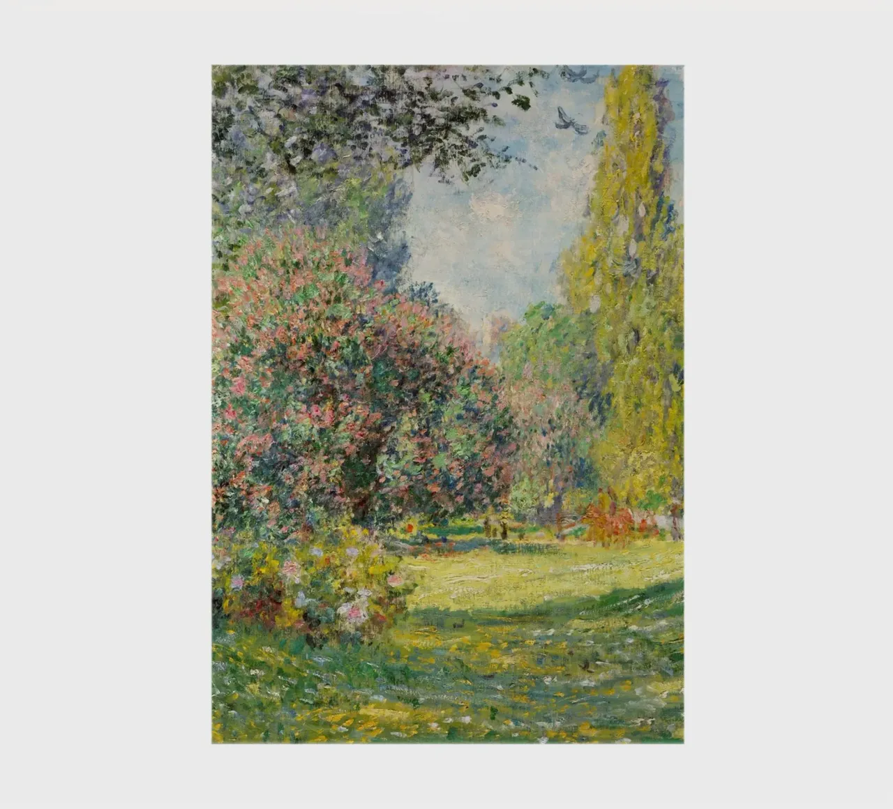 The Parc Monceau (1876) by Claude Monet notebook by Jolie Prints