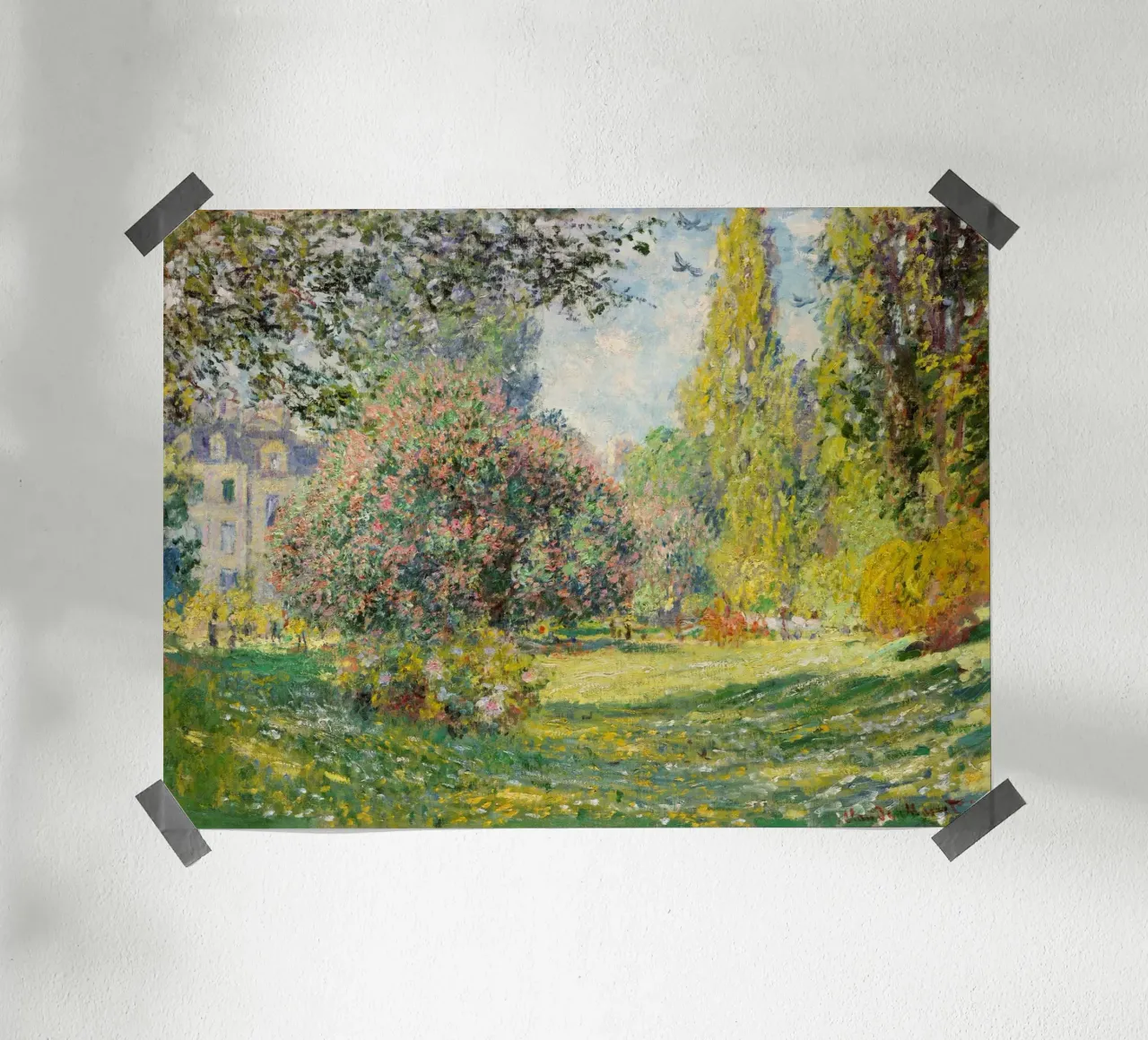 El Parque Monceau (1876) de Claude Monet poster de Classic Art Prints