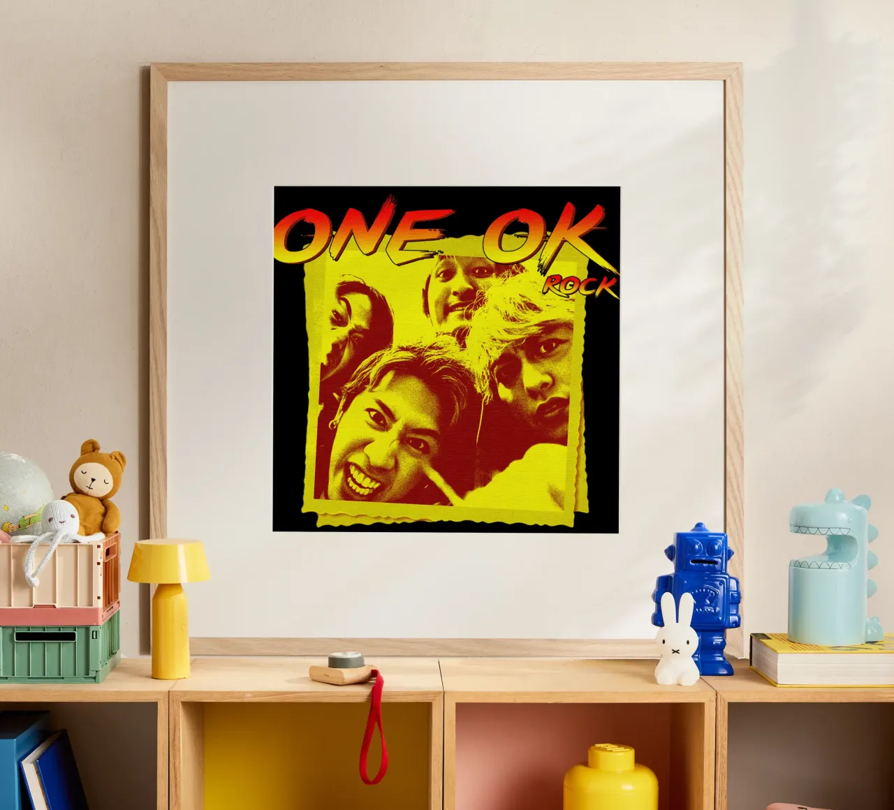 Maglietta essenziale One Ok Rock Retro poster con telaio in alluminio da aerysarchive