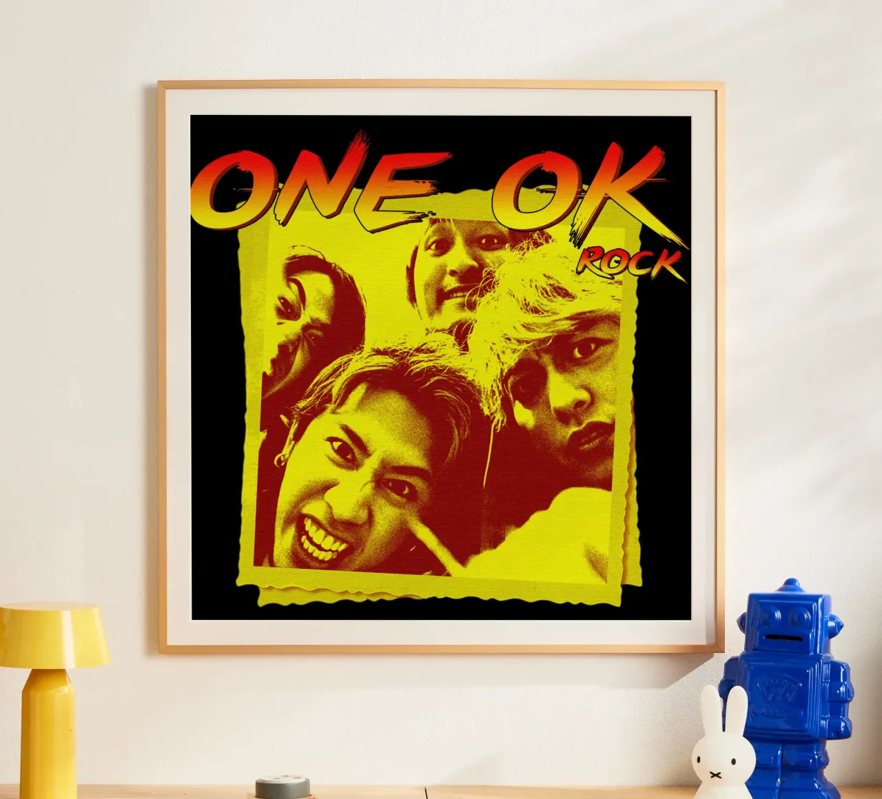 Maglietta essenziale One Ok Rock Retro poster con telaio in alluminio da aerysarchive