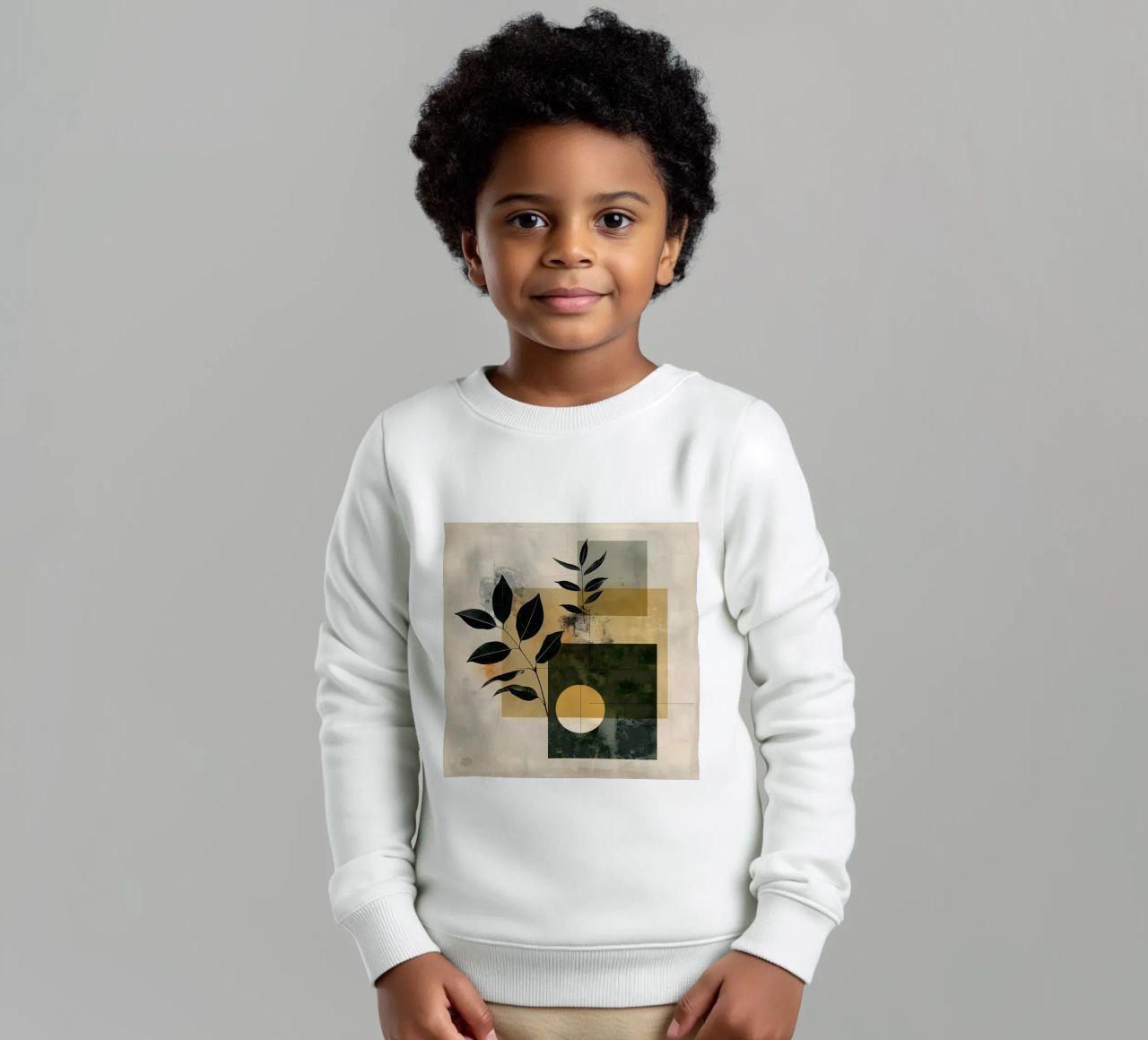 Geométrica mínima con botánica sudadera para niño de LaylaOzHome