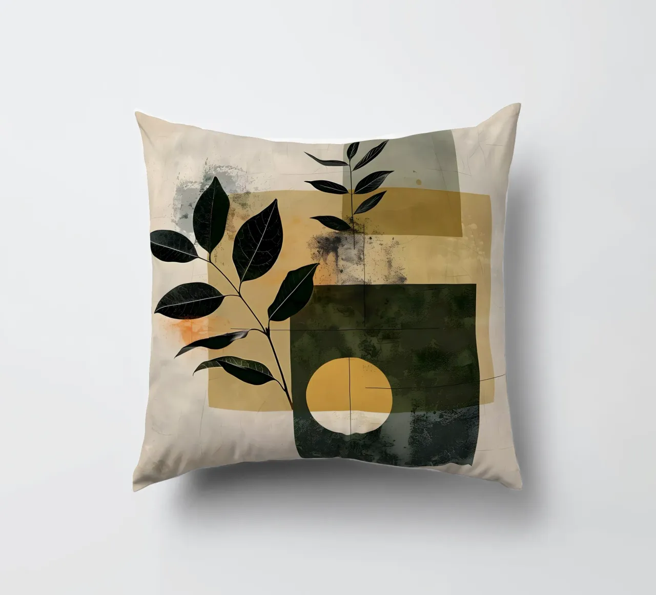 Minimal geometrical with botany decorative cushion by LaylaOzHome