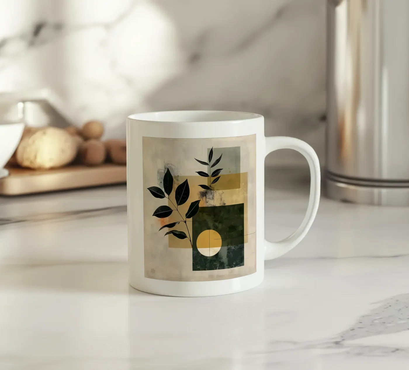 Minimal geometrical with botany tazza in ceramica da LaylaOzHome