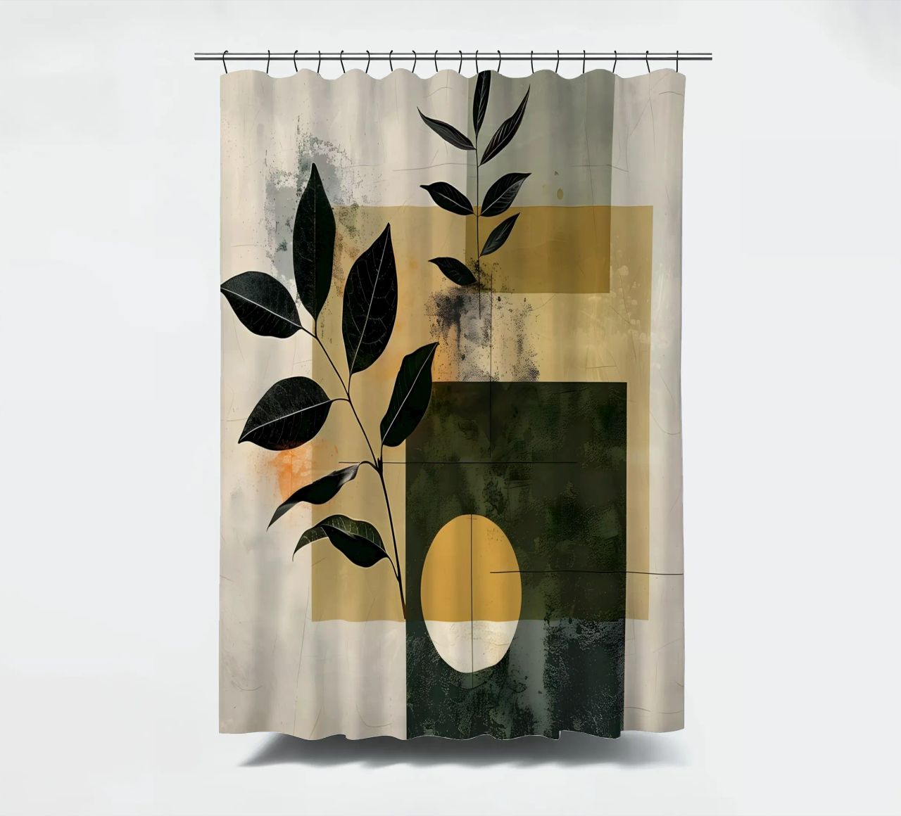 Minimal geometrisch mit Botanik Duschvorhang von LaylaOzHome