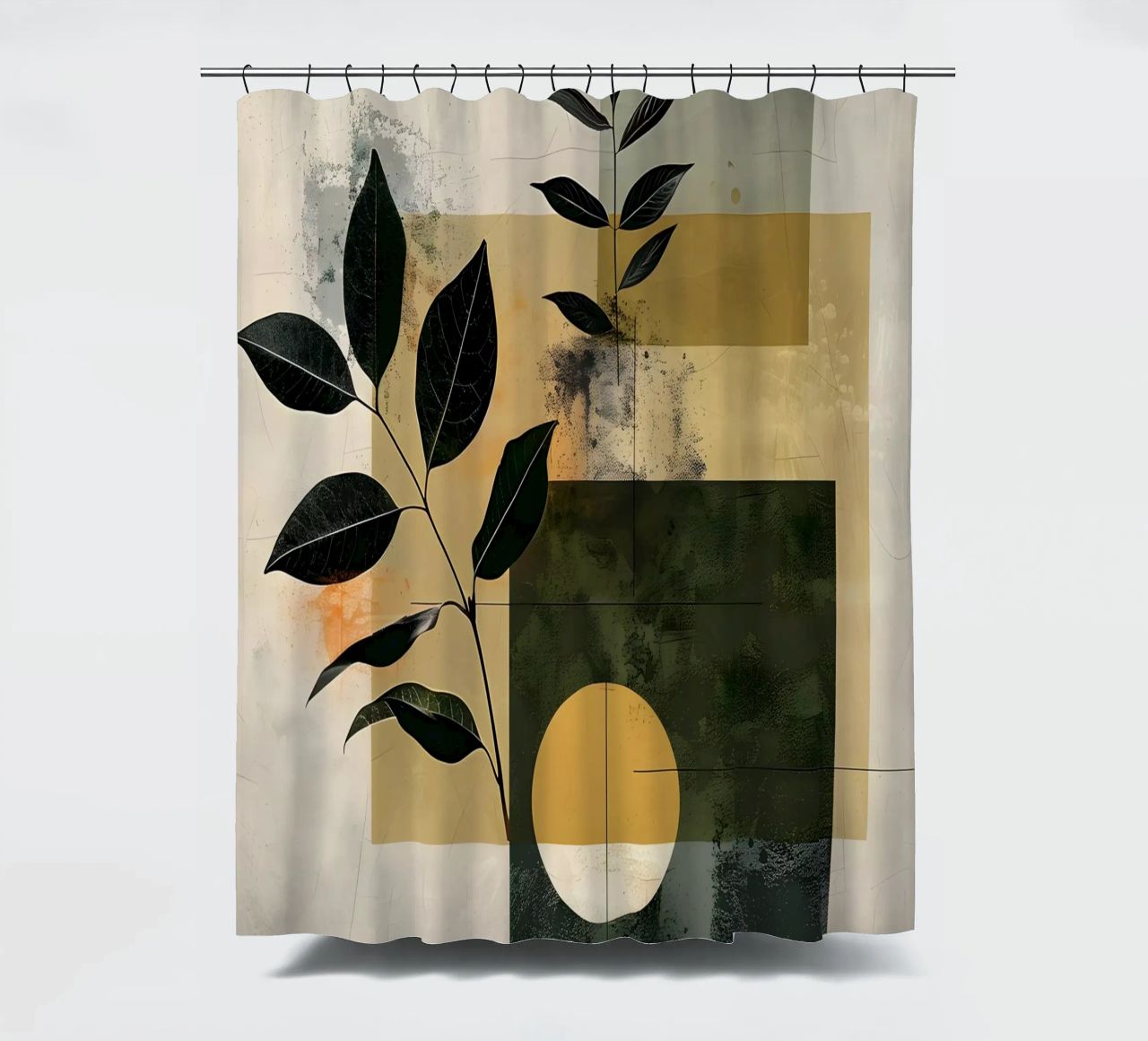 Minimal geometrisch mit Botanik Duschvorhang von LaylaOzHome
