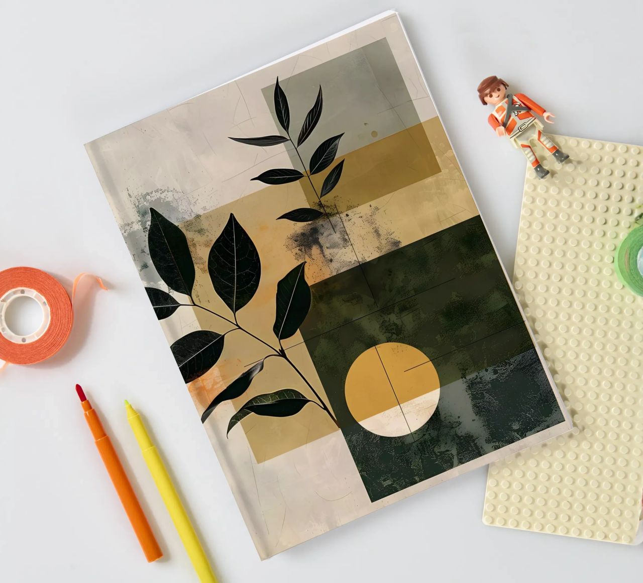 Minimal geometrical with botany notebook by LaylaOzHome