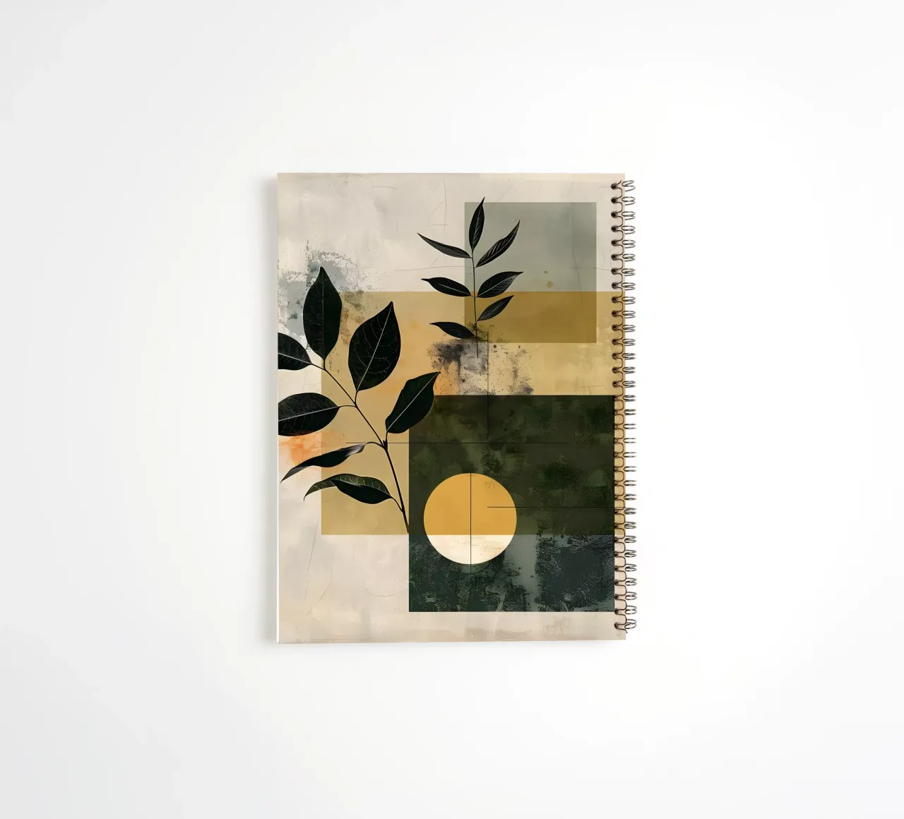 Minimal geometrical with botany spiral notebook by LaylaOzHome