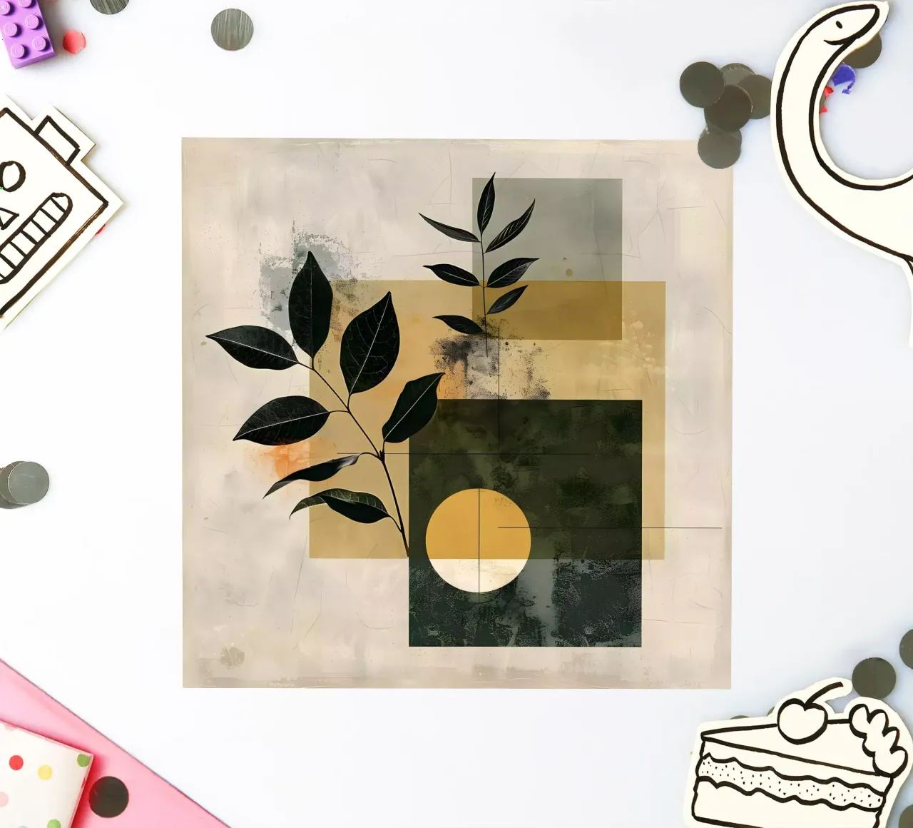 Geometria minimale con botanica adesivo da LaylaOzHome
