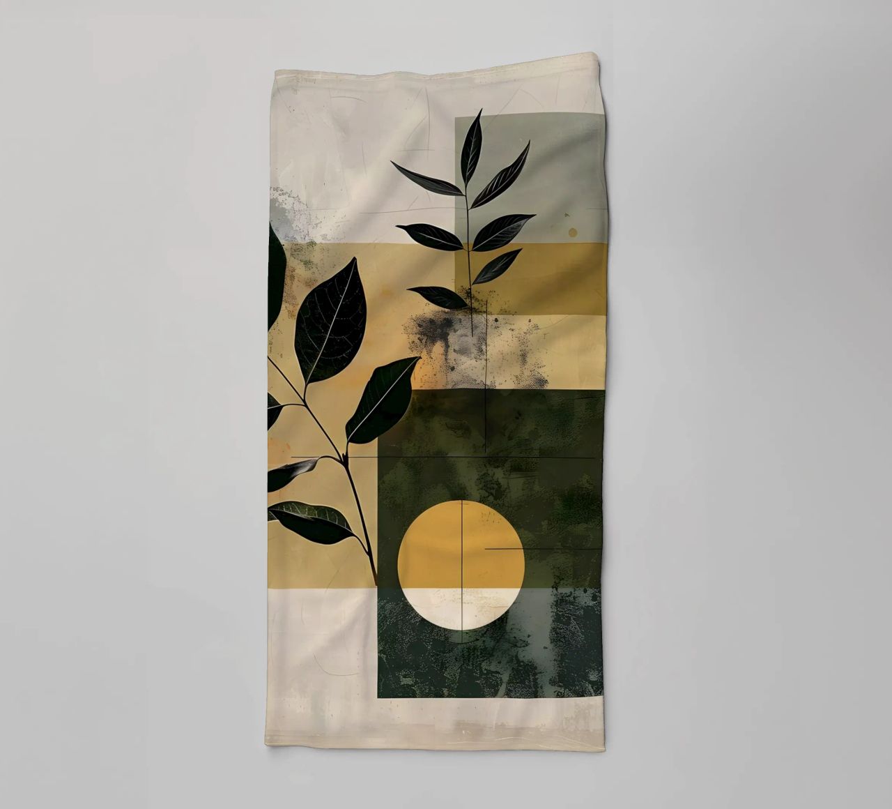 Minimal geometrisch mit Botanik Handtuch von LaylaOzHome