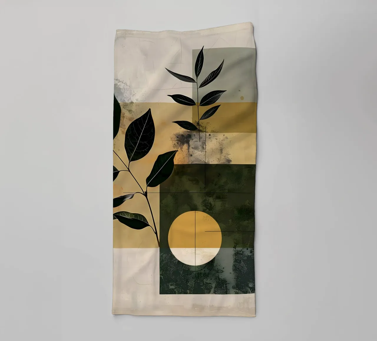 Minimal geometrisch mit Botanik Handtuch von LaylaOzHome